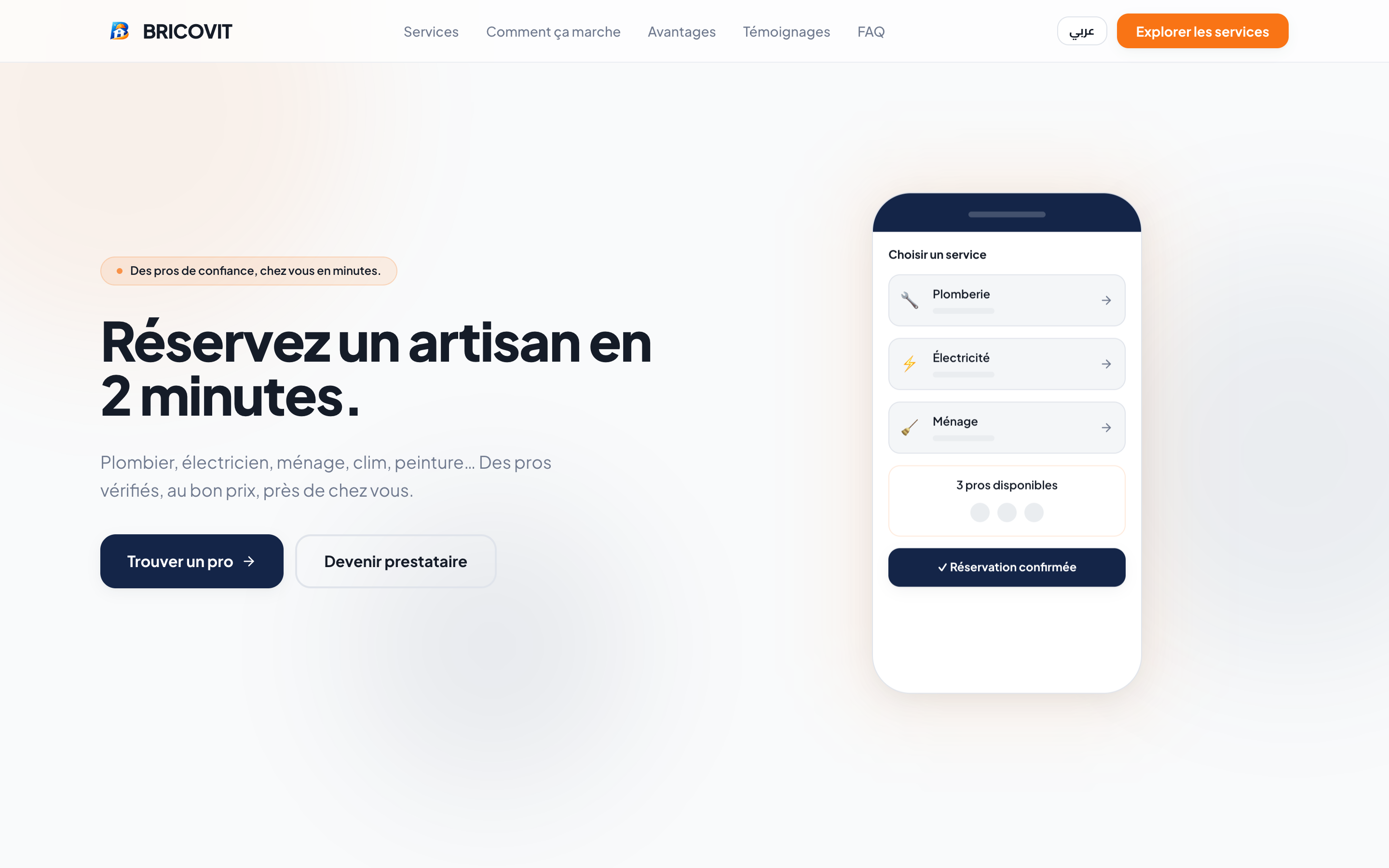 Bricovit screenshot: dashboard